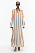 The V-Neck Caftan - Stripe 18