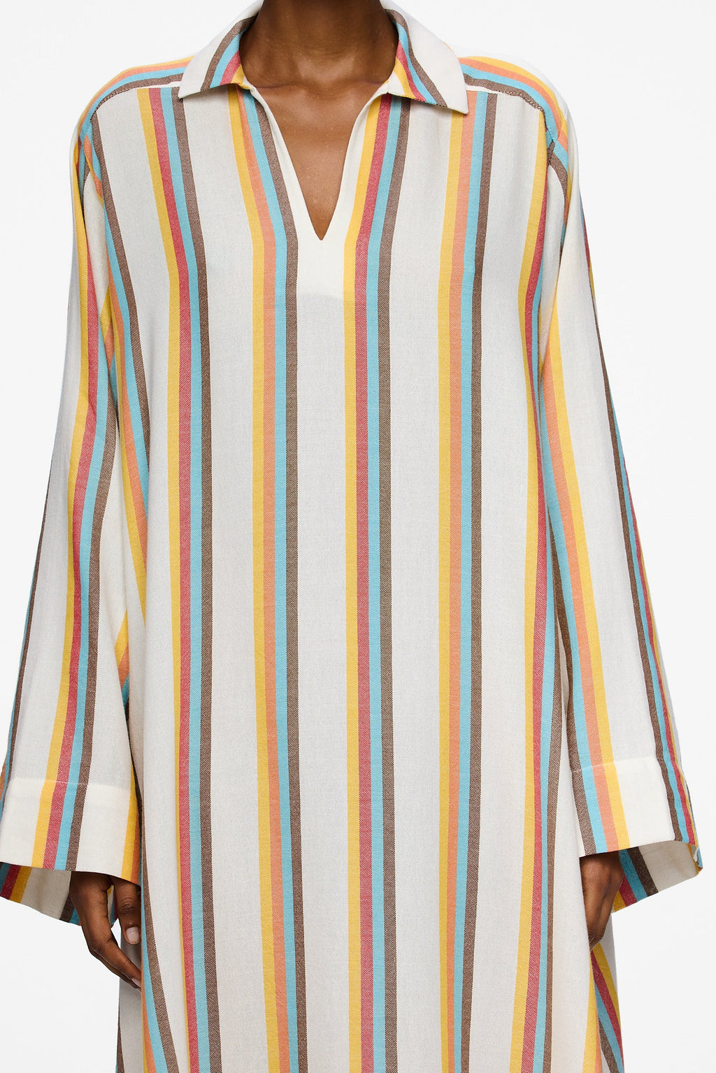 The V-Neck Caftan - Stripe 18