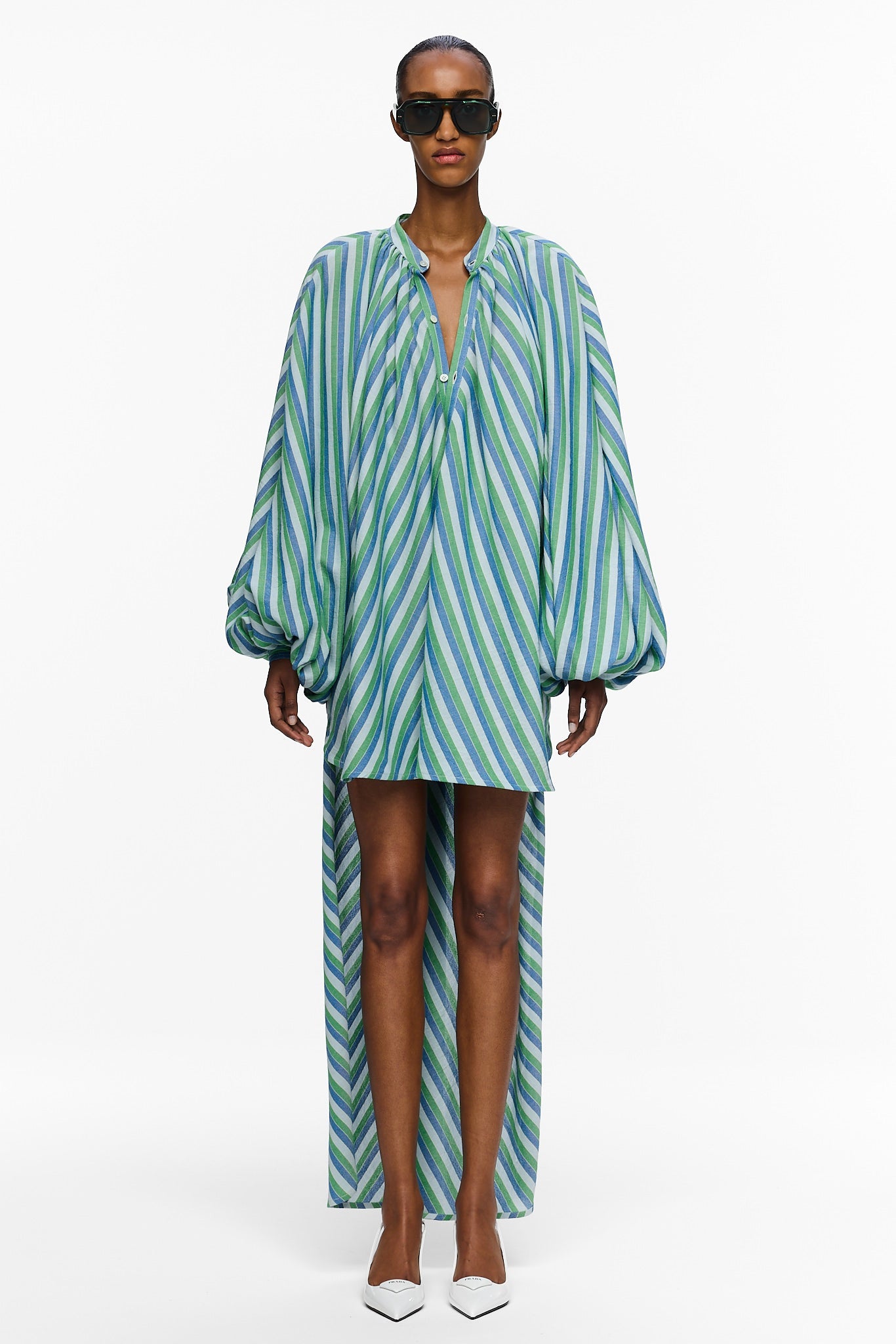 The High-Low Touareg Dress - Stripe 67