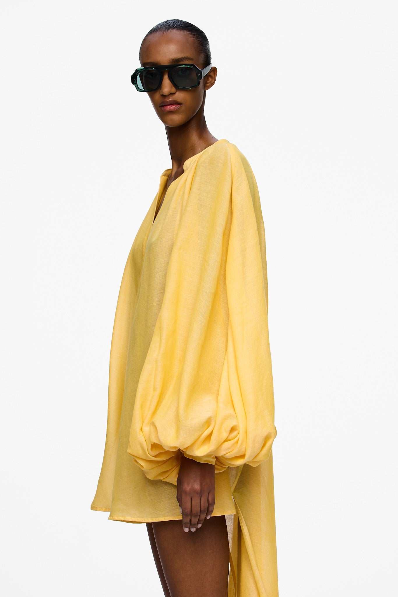 The High-Low Touareg Dress - Canary