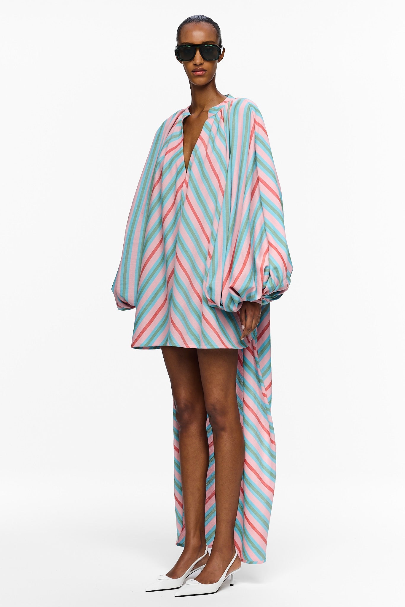 The High-Low Touareg Dress - Stripe 94