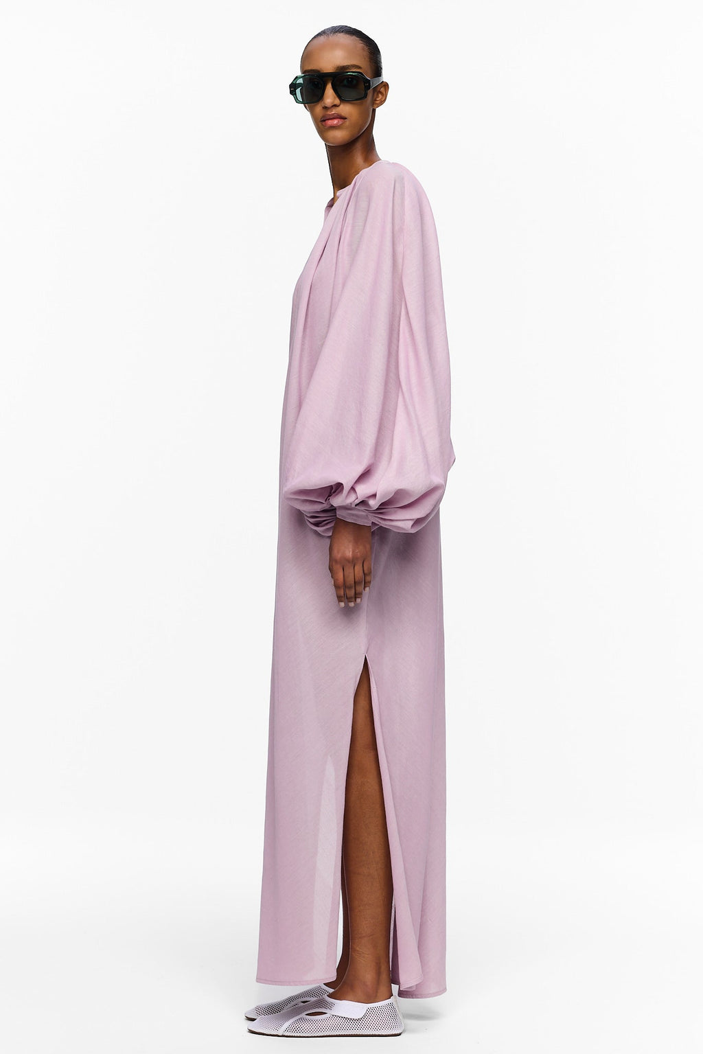 The Touareg Dress with Balloon Sleeve - Lavender