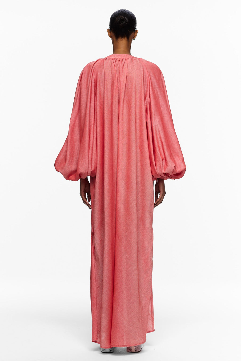 The Touareg Dress with Balloon Sleeve - Red