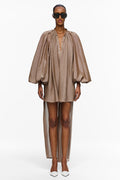 The High-Low Touareg Dress - Chocolate Brown