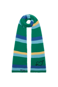 Mira Mikati x Hurray Heart Embroidered Striped Scarf