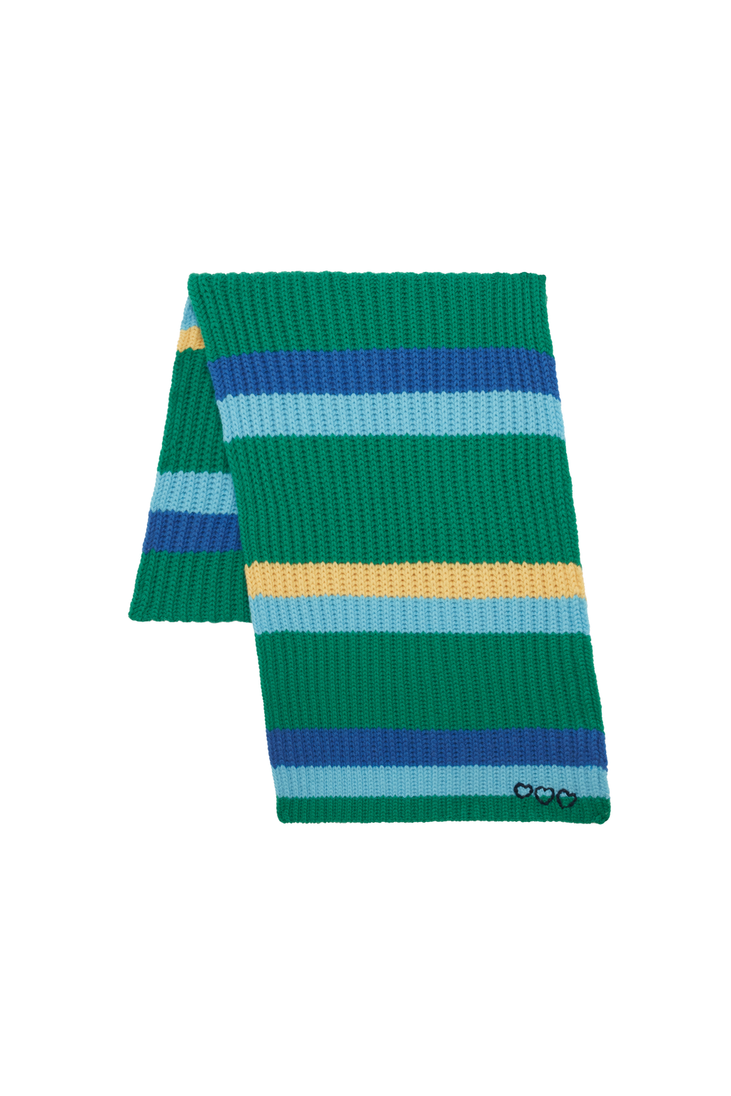 Mira Mikati x Hurray Heart Embroidered Striped Scarf